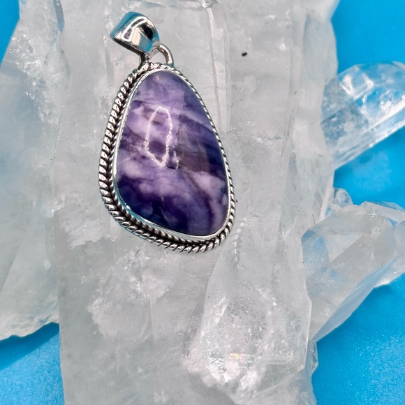 RARE Tiffany Stone Utah 925 Sliver Pendant Gemstone  Pendant - Picture 4 of 6